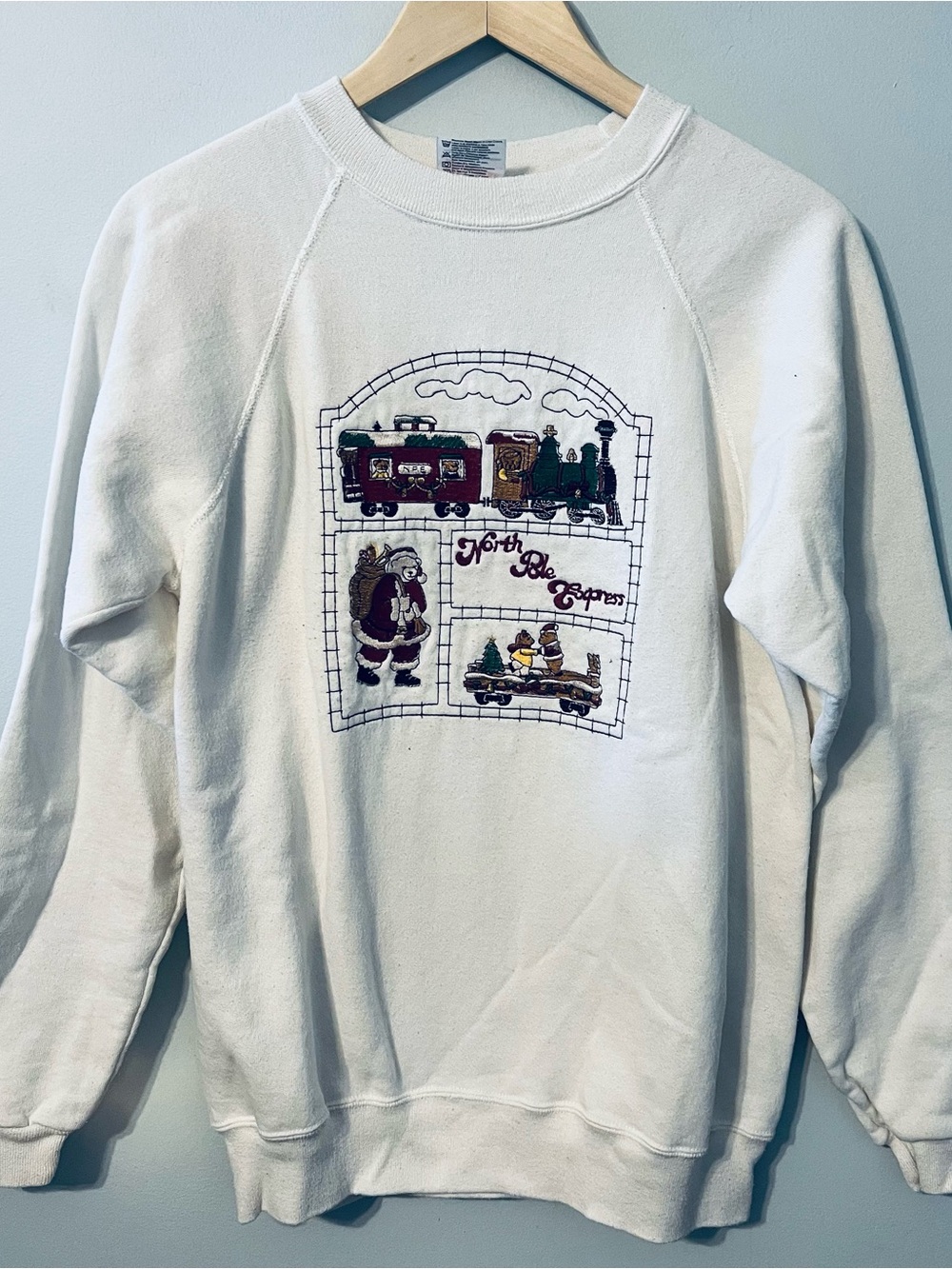 Vintage Christmas Crewneck Women’s L 1990’s Sweatshirt “North Pole Express”